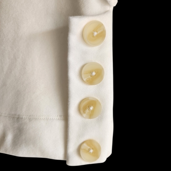 Anthropologie Drop Shoulder Crop Top Ivory Size Small - Picture 9 of 16